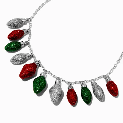 Glitter Christmas Lights Necklace