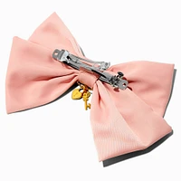 T H E M E x Claire's Heart Lock & Key Pink Hair Bow Clip