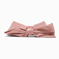 Blush Pink Silky Knotted Bow Headband