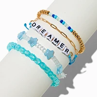 Blue ''Dreamer'' Beaded Bracelet Set - 5 Pack