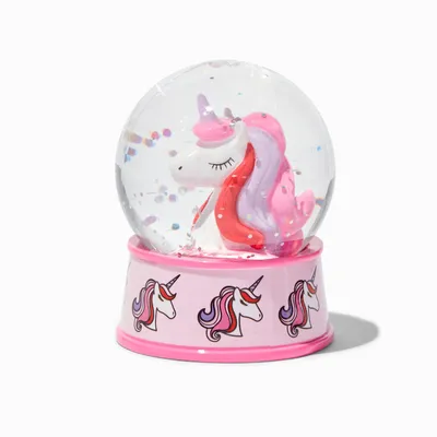 Pink Unicorn Snow Globe