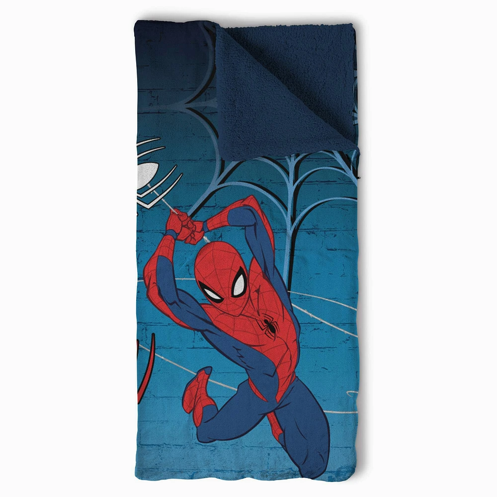 Spider-Man™ Web Chill Silk Touch Throw Blanket Sherpa Slumber Bag (ds)