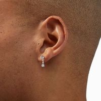 Silver Embellished Line Stud Earring Stackables Set - 3 Pack