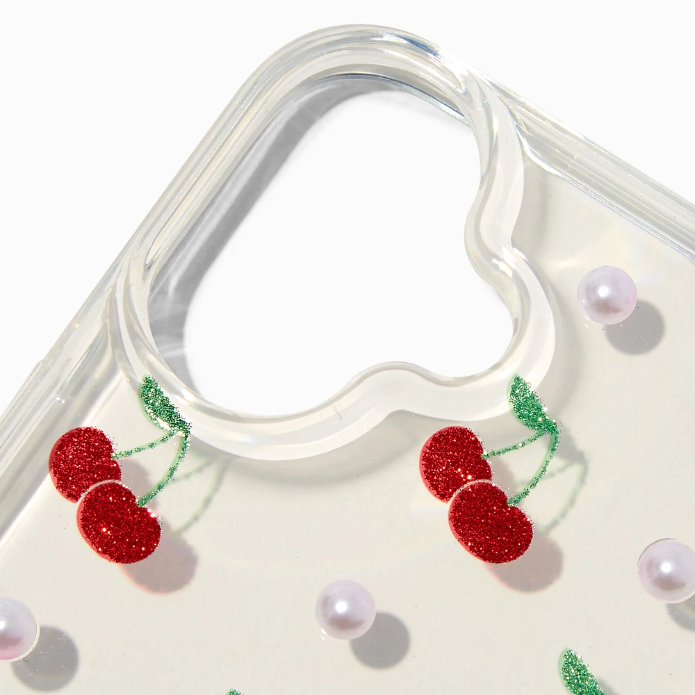 Glitter Cherries & Pearls Phone Case