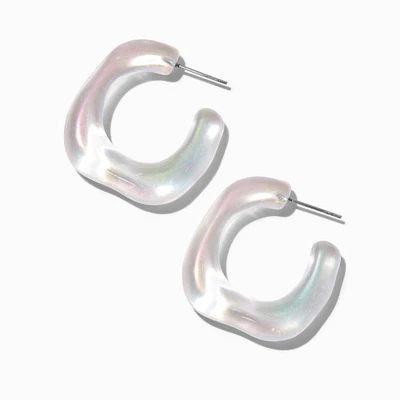 Iridescent Mermaid Hoop Earrings