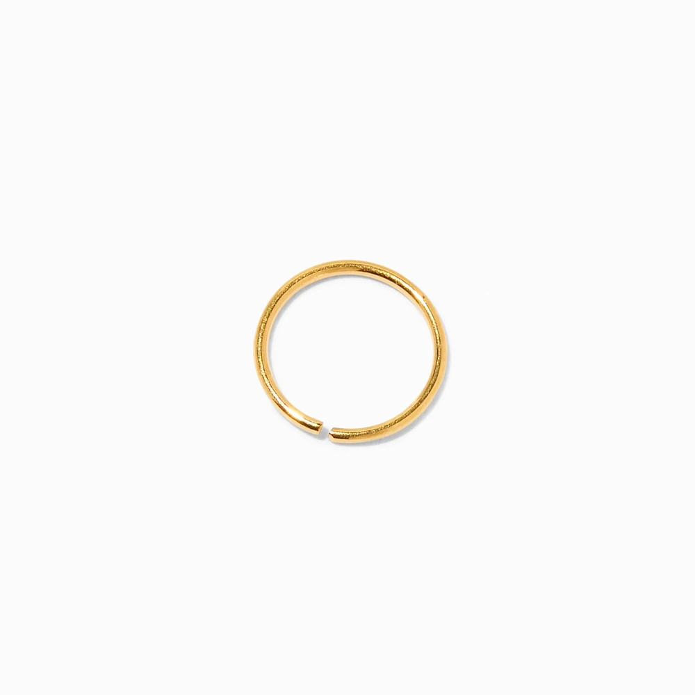 20G Gold-tone Titanium Hoop Nose Ring