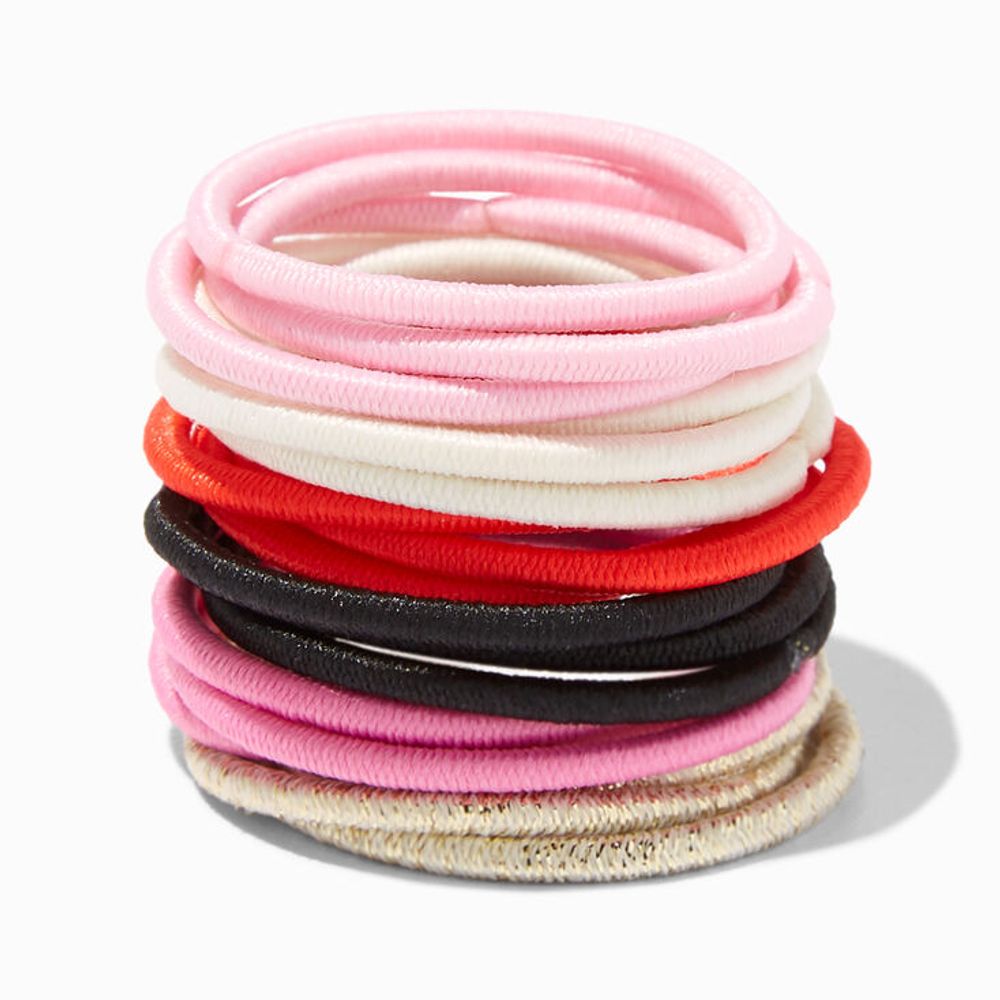 Claire's Club Pink Tonals Hair Ties - 18 Pack