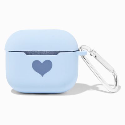 Baby Blue Heart Silicone Earbud Case Cover - Compatible with Apple AirPods® 3