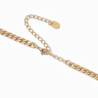Gold-tone Stainless Steel 6MM Curb Chain Necklace