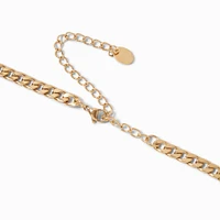 Gold-tone Stainless Steel 6MM Curb Chain Necklace