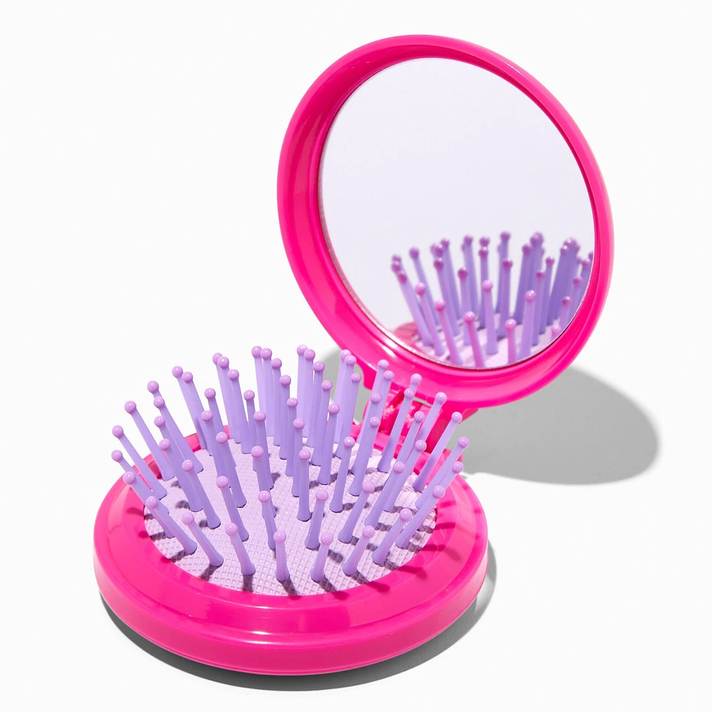 Y2K Unicorn Bling Pop-Up Hair Brush