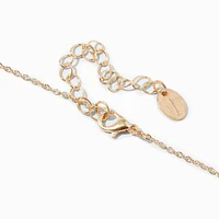 Gold-tone January Birthstone Mystical Gem Pendant Necklace