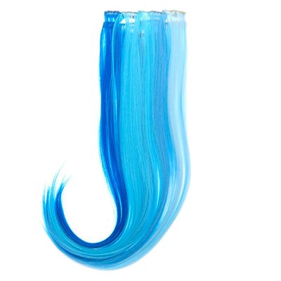Feelin' The Blues Faux Hair Clip In Extensions - Blue, 4 Pack