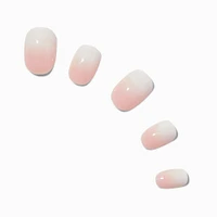 French Tip Ombré Medium Oval Vegan Faux Nail Set - 24 Pack