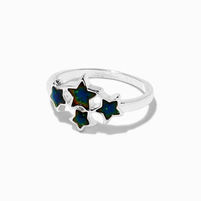 Silver-tone Star Cluster Mood Ring