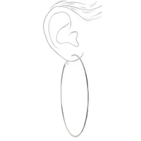 Silver 80MM Hoop Earrings