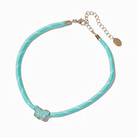 Turquoise Rope Butterfly Pendant Necklace