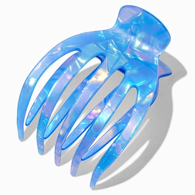 Iridescent Blue Medium Yoga Hair Claw