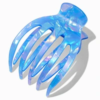 Iridescent Blue Medium Yoga Hair Claw