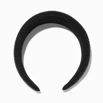 Black Puffy Beads Headband