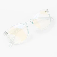 Solar Blue Light Reducing Blue Round Clear Lens Frames