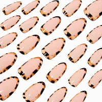 Cheetah Perimeter Stiletto Vegan Faux Nail Set - 24 Pack