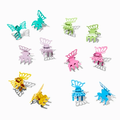 Bright Butterfly Mini Hair Claws - 12 Pack