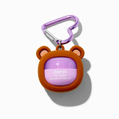 Grape Bear Carabiner Lip Balm Keychain