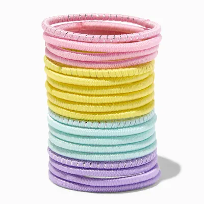 Claire's Club Pastel Lurex Hair Ties - 18 Pack