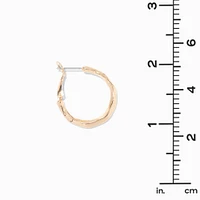 Gold 25MM Molten Hoop Earrings