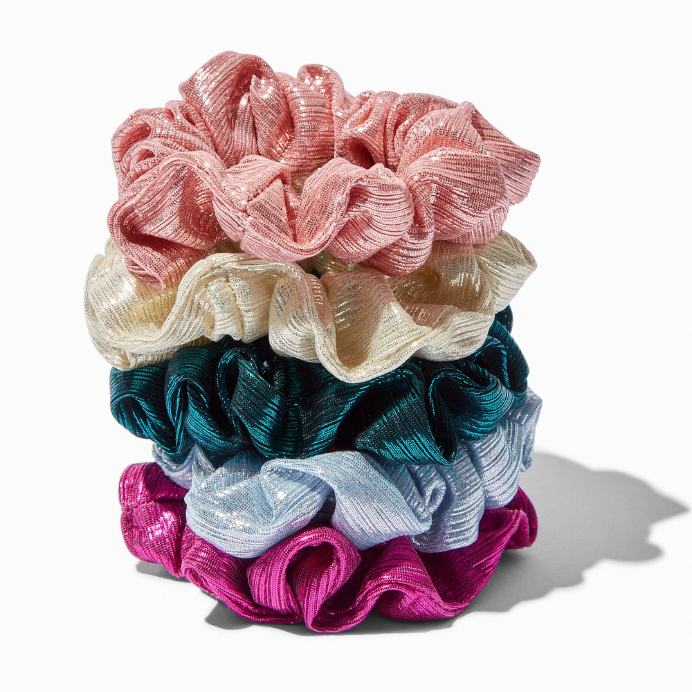 Mixed Lurex Sheen Hair Scrunchies - 5 Pack