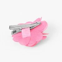 Claire's Club Pink Rosette Chiffon Hair Clips - 6 Pack