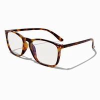 Solar Blue Light Reducing Tortoiseshell Clear Lens Retro Frames