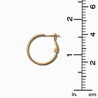 Gold-tone Stainless Steel 20MM Huggie Hoop Earrings