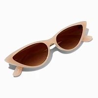Slim Nude Cat Eye Sunglasses