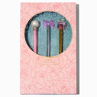 Pink Bow, Pearl, & Perfume Bottle Pen Set - 3 Pack