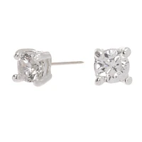 C LUXE by Claire's Sterling Silver Cubic Zirconia 2MM Round Stud Earrings