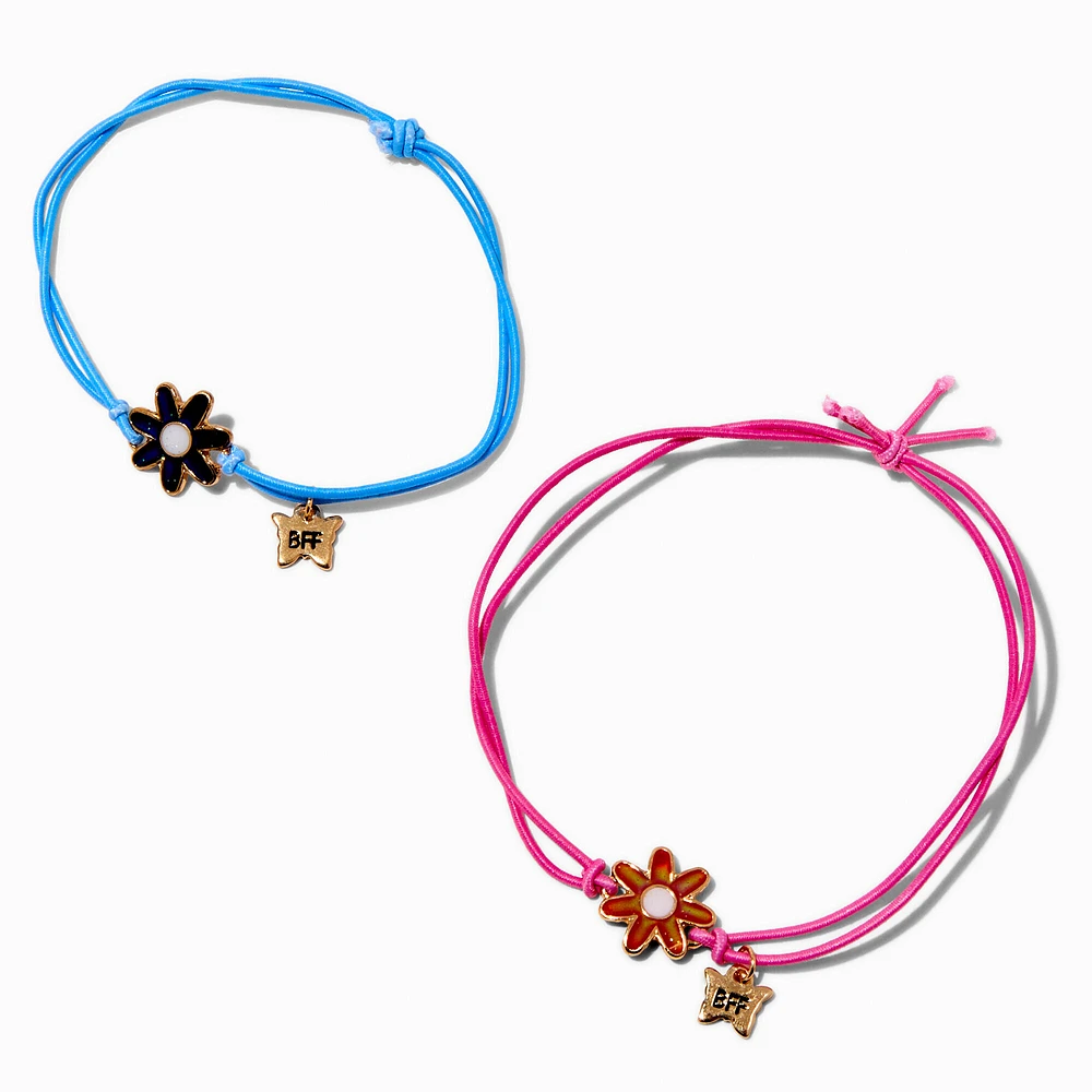 Best Friends Mood Flower Adjustable Bracelets - 2 Pack