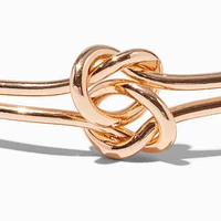 Gold-tone Double Knot Cuff Bracelet