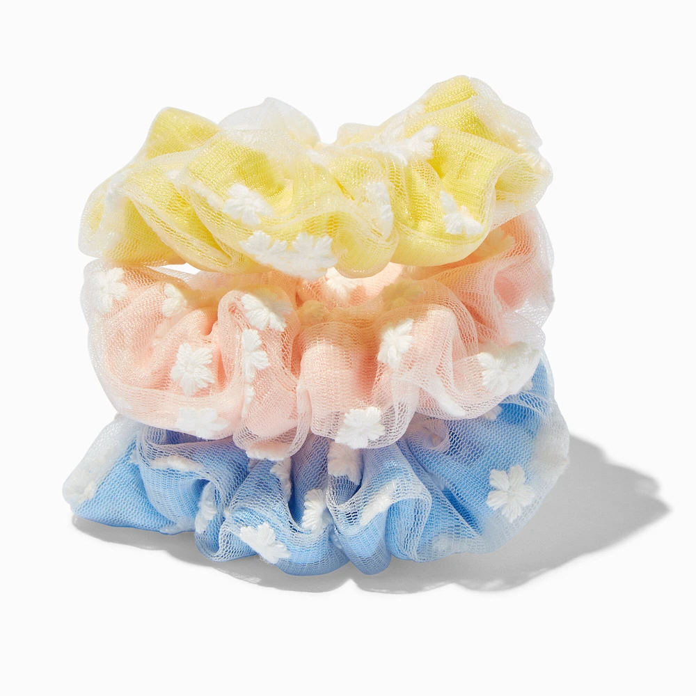 Claire's Club Daisy Scrunchies - 3 Pack