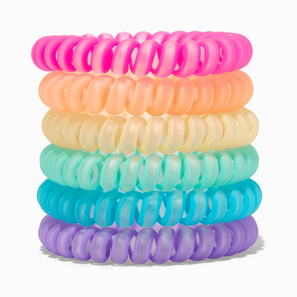 Claire's Club Matte Neon Coil Bracelets - 6 Pack