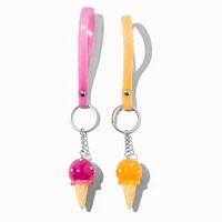 Ice Cream Glow In the Dark Best Friends Wristlet Keychains - 2 Pack