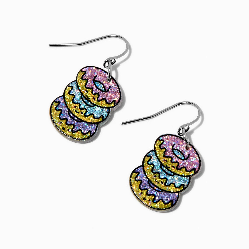 Sparkly Acrylic Donut Stack Drop Earrings