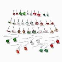 Classic Christmas Mixed Stud & Drop Earring Set - 20 Pack