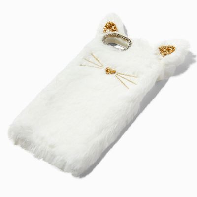 Furry White Kitty Cat Phone Case