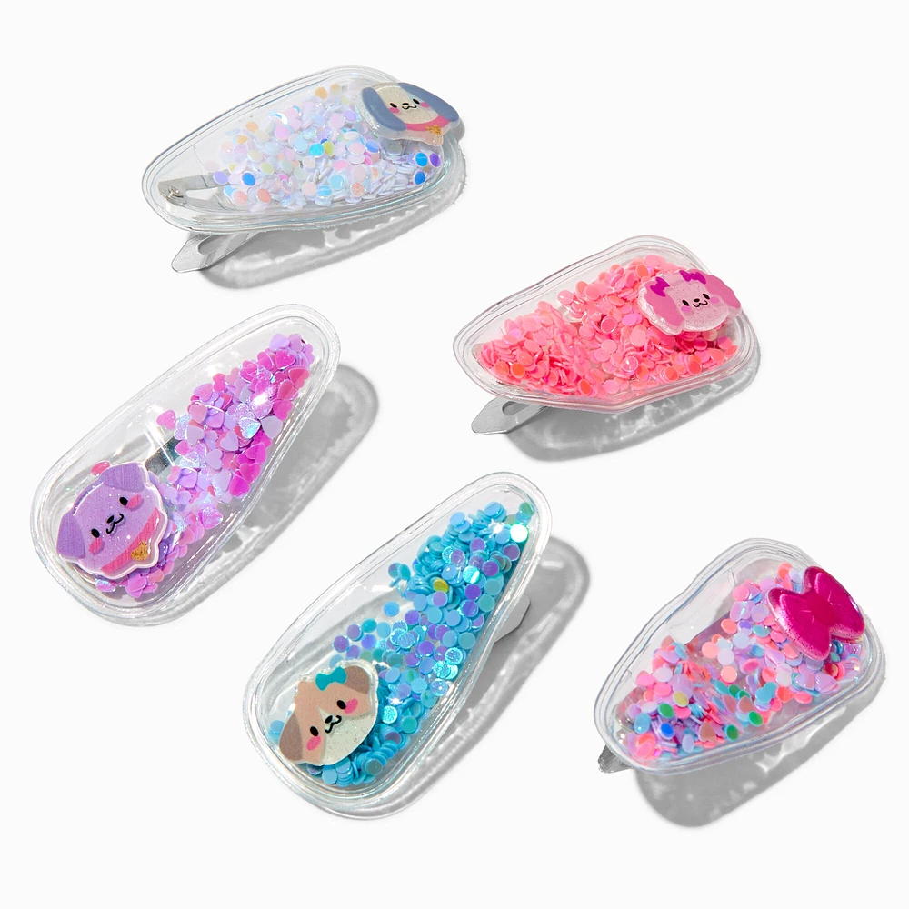 Claire's Club Sea Puppy Shaker Snap Hair Clips - 5 Pack