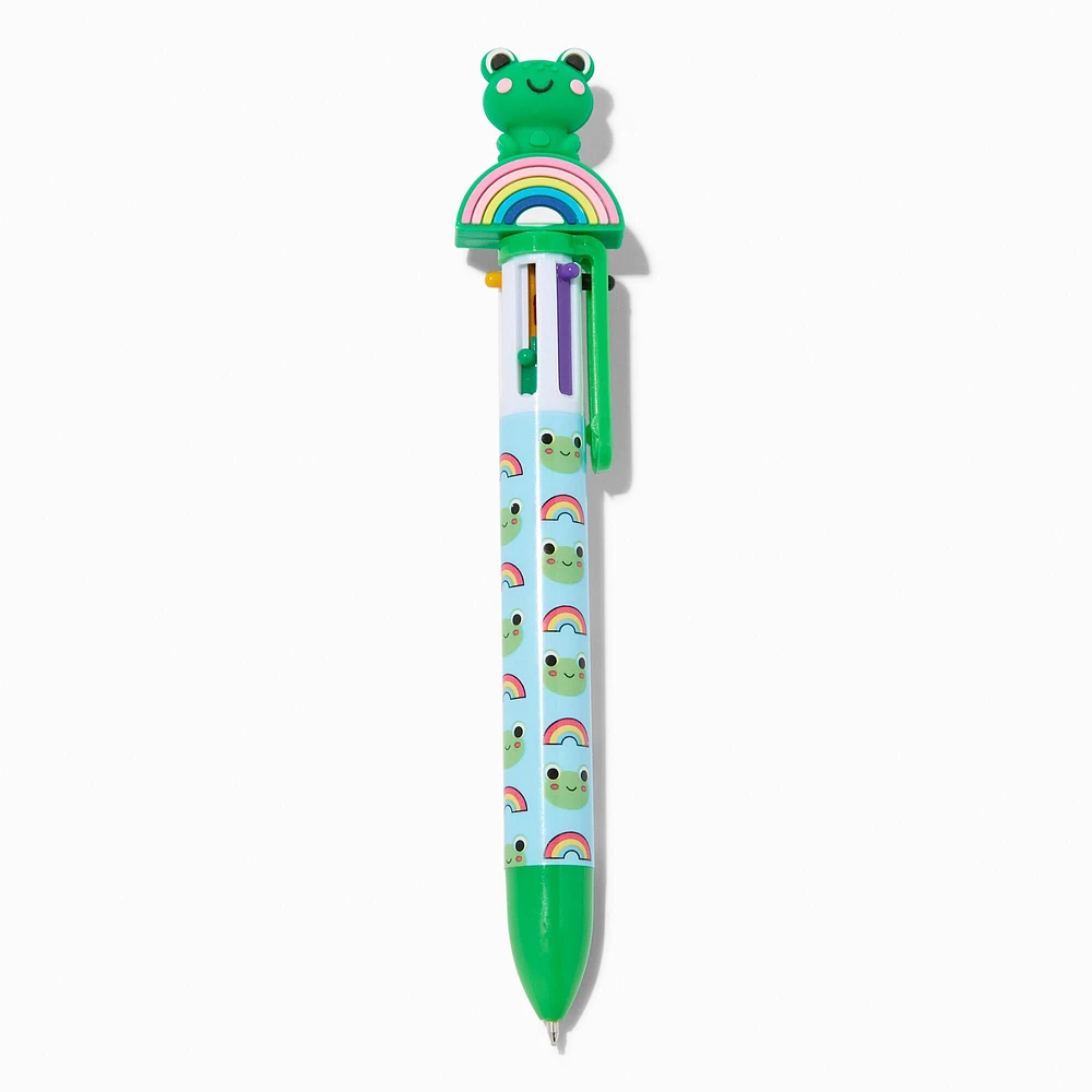 Green Frog Rainbow Multicolored Pen