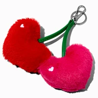 Heart Cherry Puffy Keychain