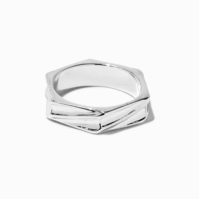 Silver-tone Bolt Ring