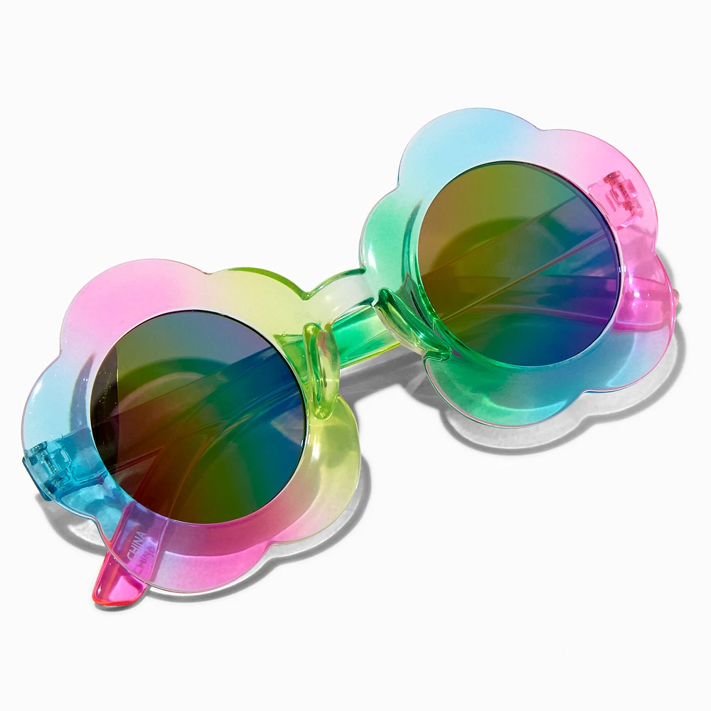 Claire's Club Rainbow Ombré Flower Sunglasses